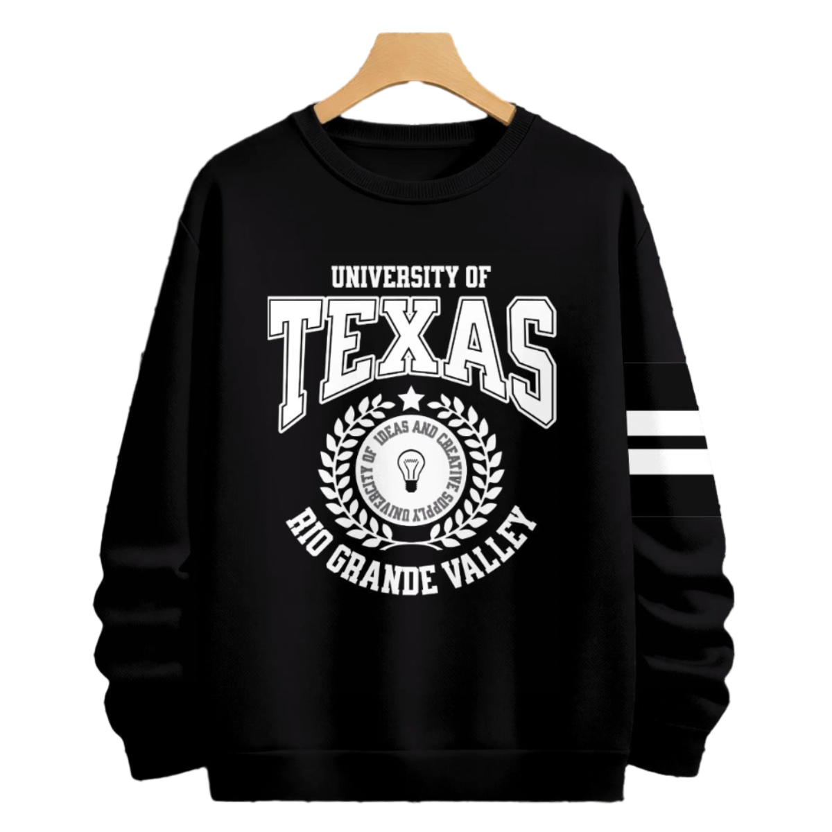 Midnight Black Collegiate Crewneck